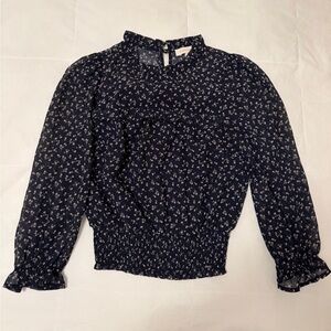 Montaeu Los Angeles Navy Floral Blouse
